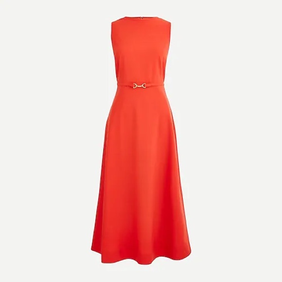 J. Crew A-line Midi Dress in Italian Stretch Wool